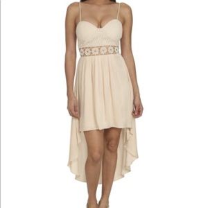 PALE PEACH HI-LOW DRESS